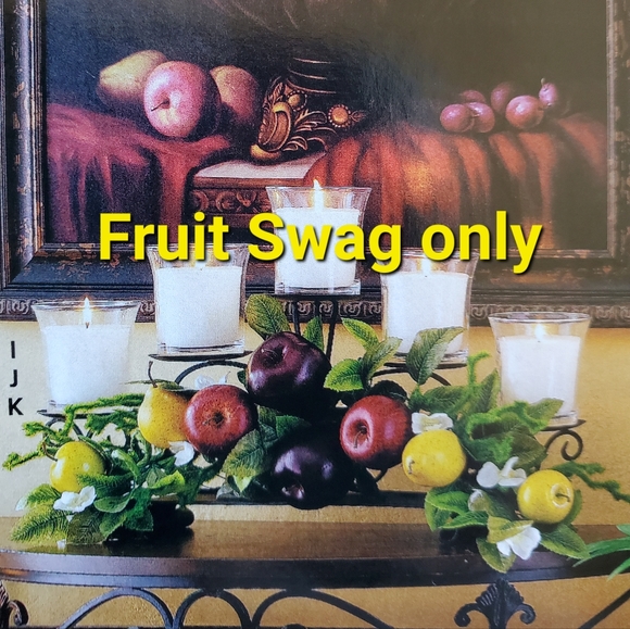 Sonoma fruit swag New Home Interiors Artificial fruit f;oral apples pears 28" - Picture 1 of 13